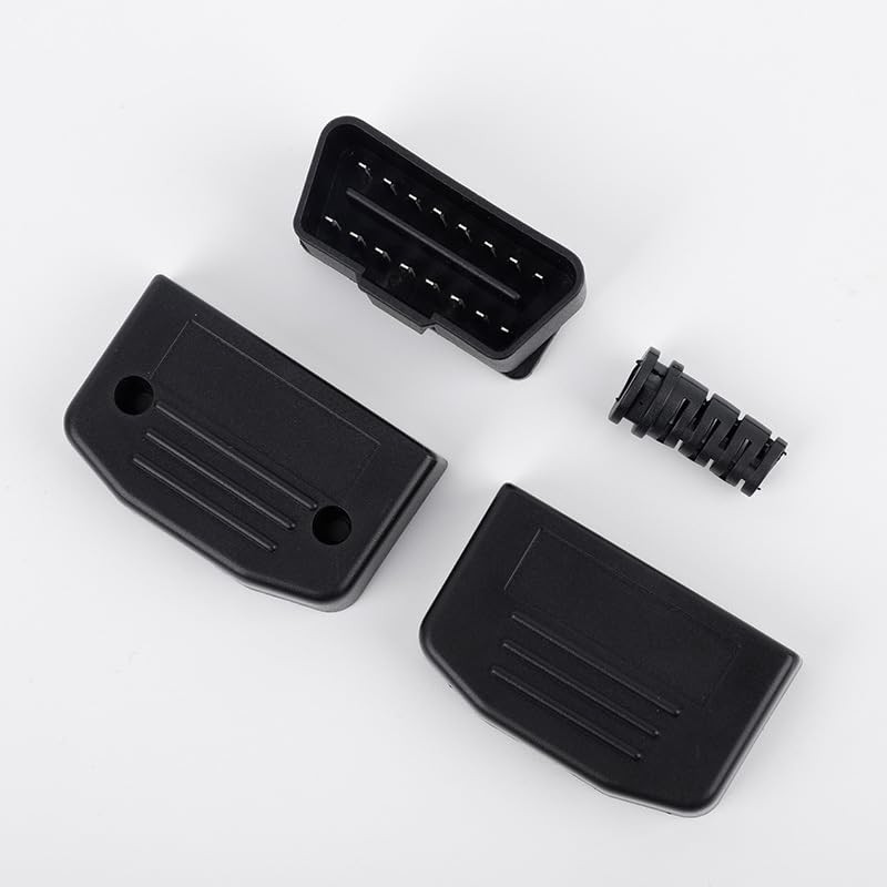 2Pcs 16 Pin OBD2 Male Connector Plug with Screws, Automobile