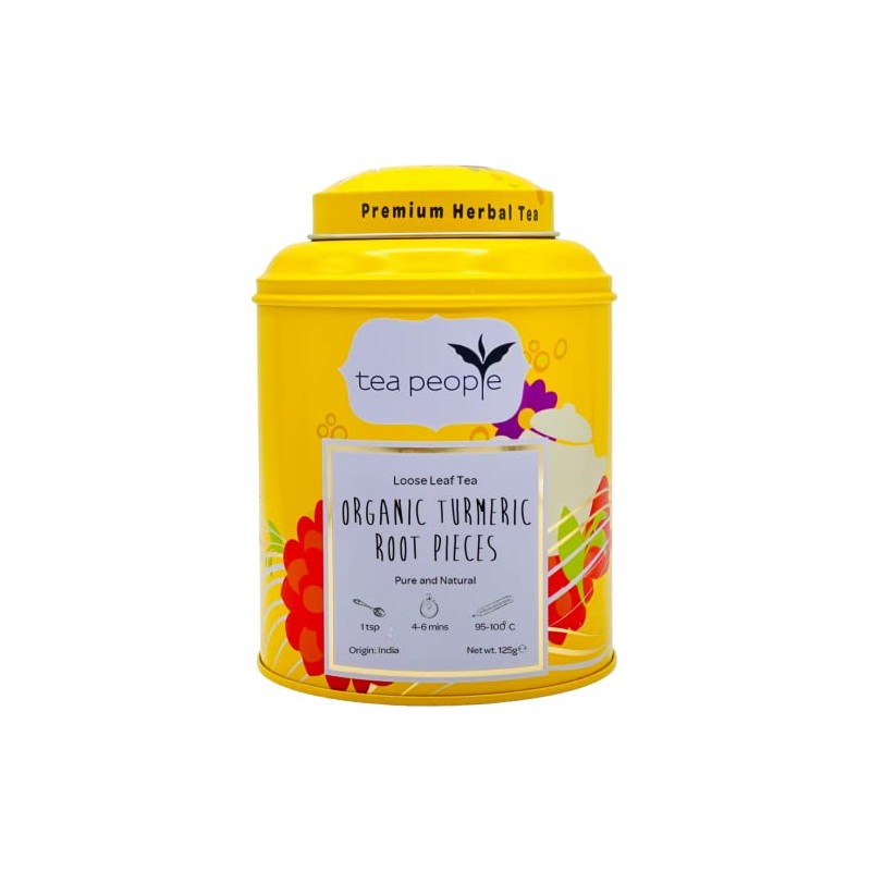 Tea People Organic Turmeric Root Pieces, 125 g Loose Leaf