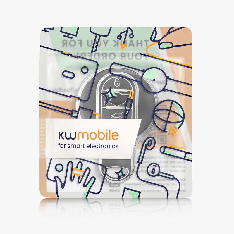 kwmobile Carcasa para Mando Compatible con Mini Llave de Coche