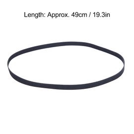 Alomejor Black Record Player Turntable Belt Replacement Rubber Recorder Drive Belt 49cm Length
