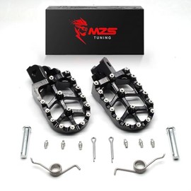 MZS Dirt Bike Foot Pegs, Motocross Footpeg MX Footrest Rest Accessories CNC Black Compatible with CRF110F 2013-2022 | CRF125F 2014-2023