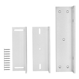 Z and L Aluminum Alloy Bracket for Single Door 500KG/1200lbs Holding Force Electric Magnetic Lock, Electromagnetic Lock Matching Bracket for Inward Door (Single Door 500KG/1200lb Z & L Bracket)