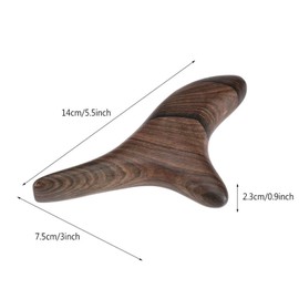 Agatige 3 Point Trigger Massager, Thai Style Wooden Reflexology Body Massager Trigger Point Body Massager Portable Hand Foot Massage Tool for Back, Neck, Arms