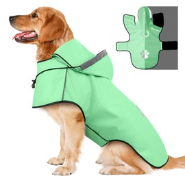 DQGHQME Dog Raincoat with Lead Hole, Dog Kappa with Hat, Dog Raincoat, Durable, Lightweight, Quick Drying, Dog Raincoat, Raincoat for Rainy Season, Easy to Put on Dogs, Poncho, Pet Raincoat Kappa -