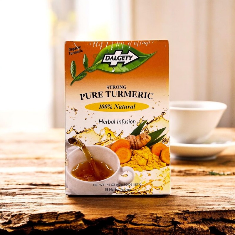 Dalgety Pure Turmeric Herbal Infusion Natural Tea, Delicious and Packed