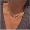 Allereya Boho Twist Chain Necklace Twist Rope Chain Necklace Gold