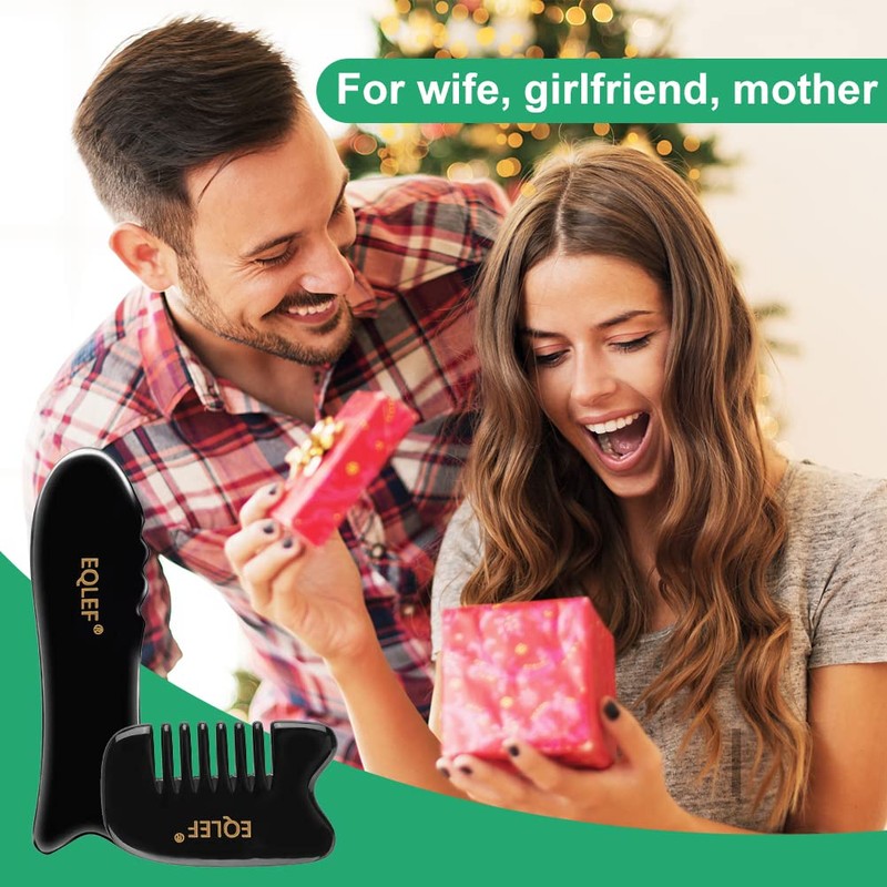 EQLEF Gua Sha Massage Tools, Horn Gua Sha Comb and