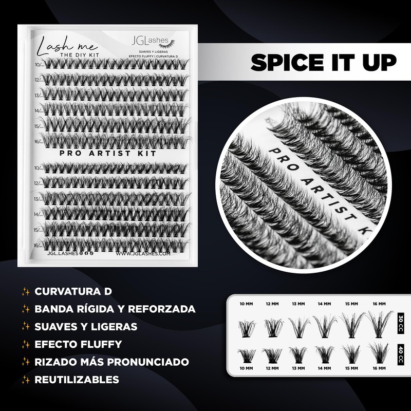 JGLashes - Extensiones de pestañas en racimo DIY Cluster lash