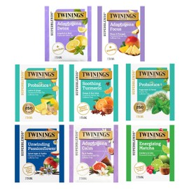 Twinings Wellness and Green Tea Bag Sampler, Assortment Variety Pack (16 Count) 8 Different Flavors for Tea Lovers: Her, Him, Women, Men, Couples, Family, Friends, Coworkers