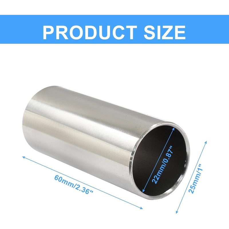 Stainless Steel Guitar Slide, 60mm Metal Finger Slide for Electric