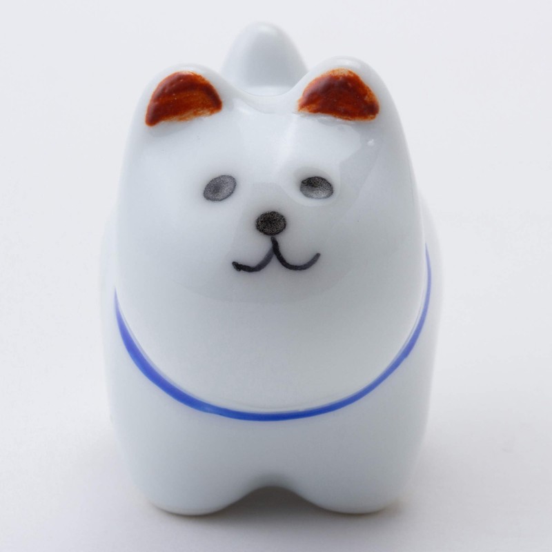 Hasamiyaki Chopsticks Rest Dog Blue 04748