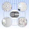 18 Pack Black Shower Curtain Rings, Easy Snap Hooks for