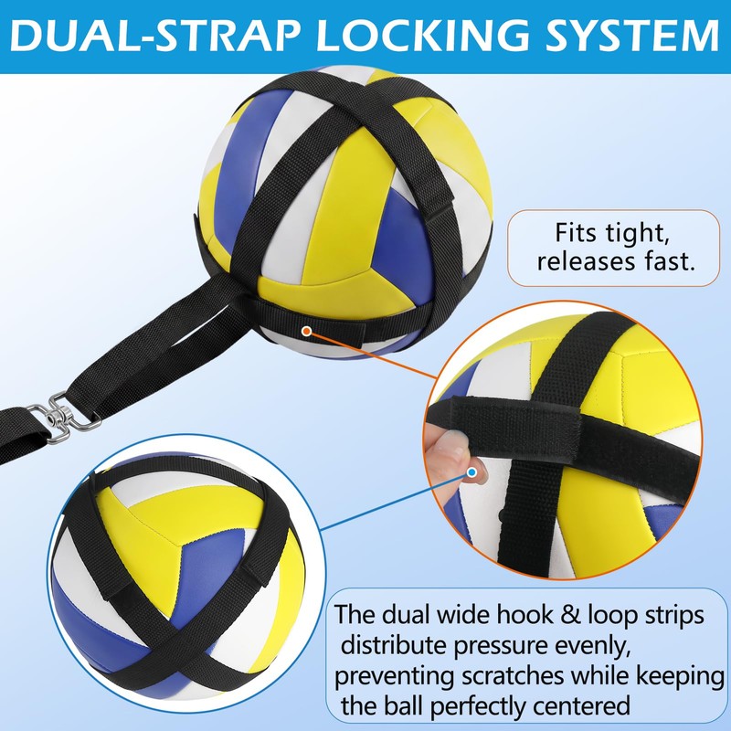 Volleyball Solo Spike Hanging Trainer, Adjustable & Hand-Safe Design