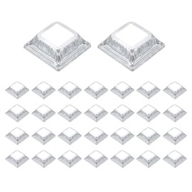 uxcell 30Pcs Post Base Cover, 2.5"x2.5" (Internal Size 1.25"x1.25") Metal One-Piece Post Skirt, Porch Column Wrap for Post Fence Deck Cable Railing Baluster Stair Rails, Silver
