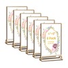 6 Pack Acrylic Sign Holder 4x6 Gold Frames, Wedding Table