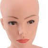 Female Bald Mannequin Head with Shoulder PVC Professional Cosmetology Face