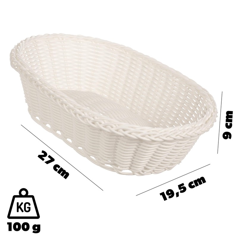KADAX Braided Basket, Polypropylene Bread Basket, Fruit Basket, Food Basket