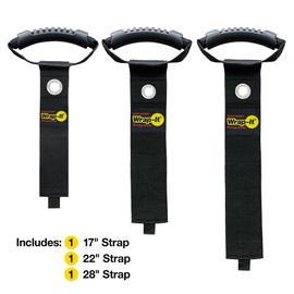 Easy-Carry Wrap-It Storage Straps - Assorted 3-Pack Black – with Grommet