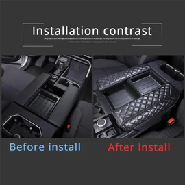 TOYCIDFG Center Console Armrest Cover Cushion Pad Compatible with Toyota Tundra Sequoia 2022-2025, Waterproof Cushion Pad Car Accessories (Black)