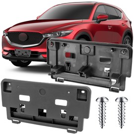 Jogscay License Plate Bracket Accessories for Mazda CX-5 2017 2018 2019 2020 2021, Front Bumper License Plate Holder Replacement Frame Black Mount