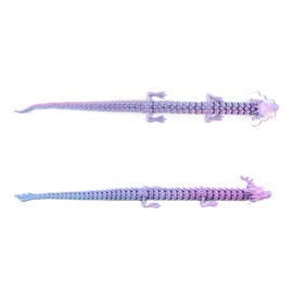 Alnicov 3D Printed Dragon, Aquarium Decorations Ornaments, Landscape Fully Articulated Crystal Dragon, for Desk Game, Home Office Decoration