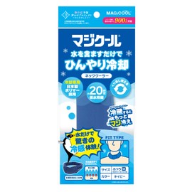Daisaku Shoji Ltd. MAGICOOL Neck Cooler, Navy, M (Regular), Uses Japanese Polymer, Stays Cool for 20 Hours Just Add Water