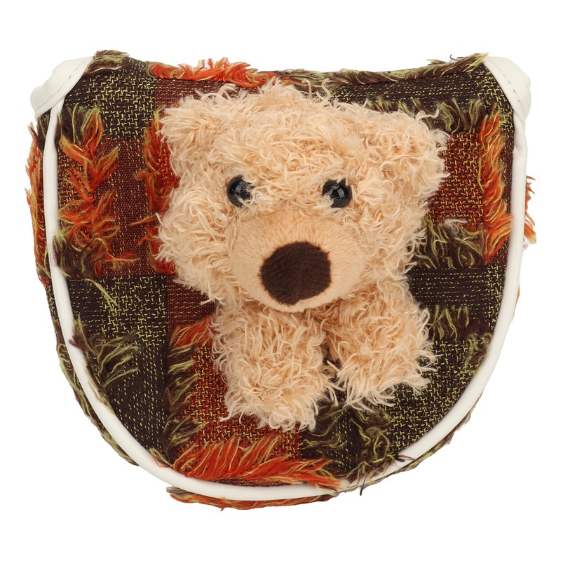 Golf Club Head Cover Half Round Adorable Bear Decor Magnetic