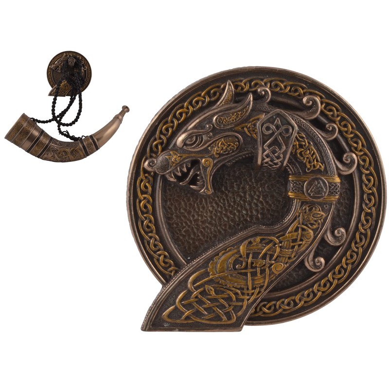 Veronese Celtic Dragon Wall Display Bronzed