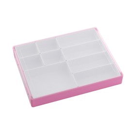 Token Silo Convertible | Store and Organize Board Game Tokens | 9 Removable Trays in 3 Different Sizes | Stackable Token Box | Convenient Space-Saving Design | Pink and White Color | Made by Gamegenic