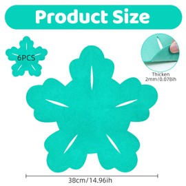 Pack of 6 Pan Protectors, Pan Protectors, 38 cm/14.96ih, Stacking Protection, Heat Resistant, Non-Slip Pot Protector, Pan Separator in Blue, Felt for Pans Pots Bowls Kitchen Utensils