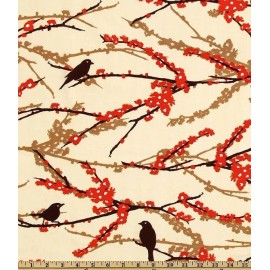 Westminster Fabrics Joel Dewberry  Aviary 2 Sparrows bark Cotton Fabric