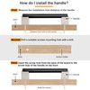 Fulgente Euro Cabinet Handles Flat Black 10 Pack, Hole Spacing: