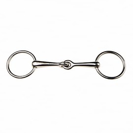 Korsteel Stainless Steel Weymouth Loose Ring Bradoon Snaffle Bit, 4"