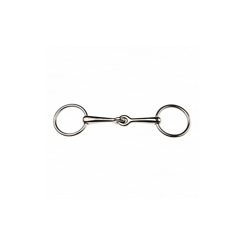Korsteel Stainless Steel Weymouth Loose Ring Bradoon Snaffle Bit, 4"