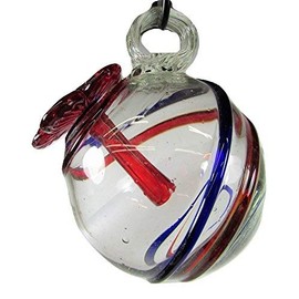 Generic Parasol Hummingbird Feeder Mini 3 Inch Droplet Hand Blown Recycled Glass (Asst10)