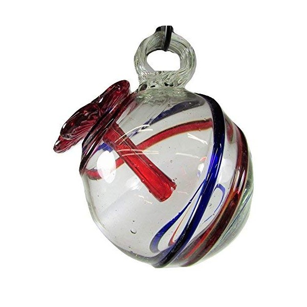 Generic Parasol Hummingbird Feeder Mini 3 Inch Droplet Hand Blown