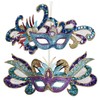 Carnival Mardi Gras Masks Glitter Christmas Holiday Ornaments Set of