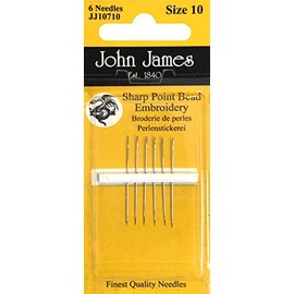 Embroidery Needles SZ 10 SHRT, Pack of 3
