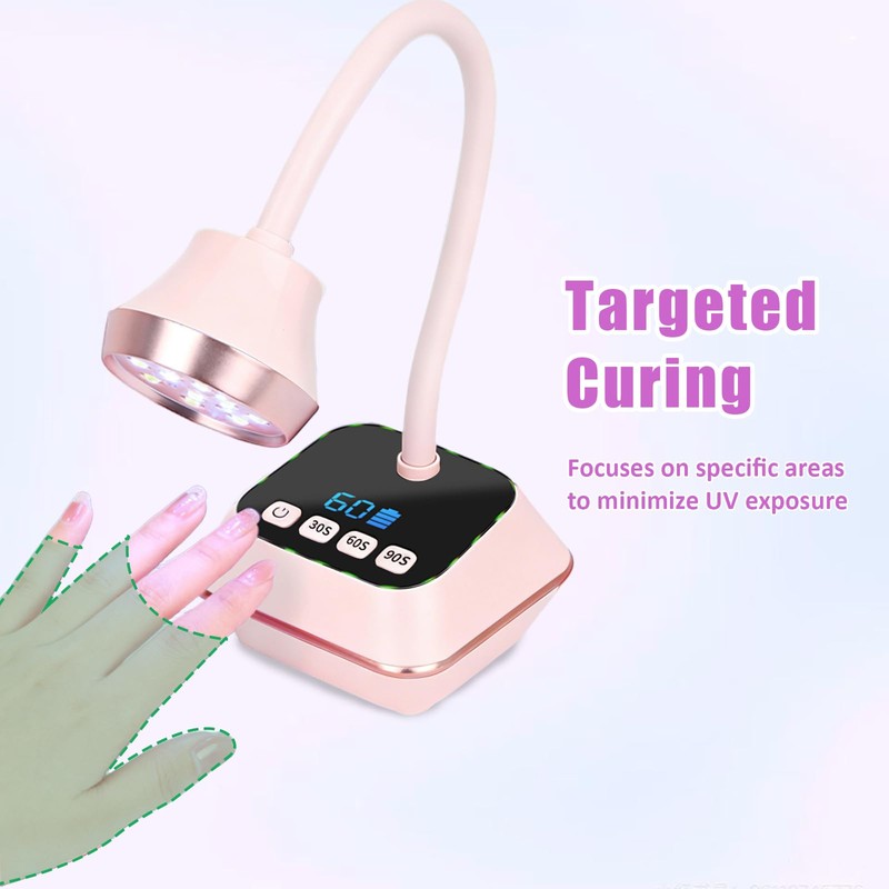 Asimebesty UV Lamp for Gel Nails, Mini UV Lamp Gooseneck