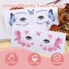 OHREN 10 Temporary Tattoos Butterfly Glitter Tattoo Face Body Stickers