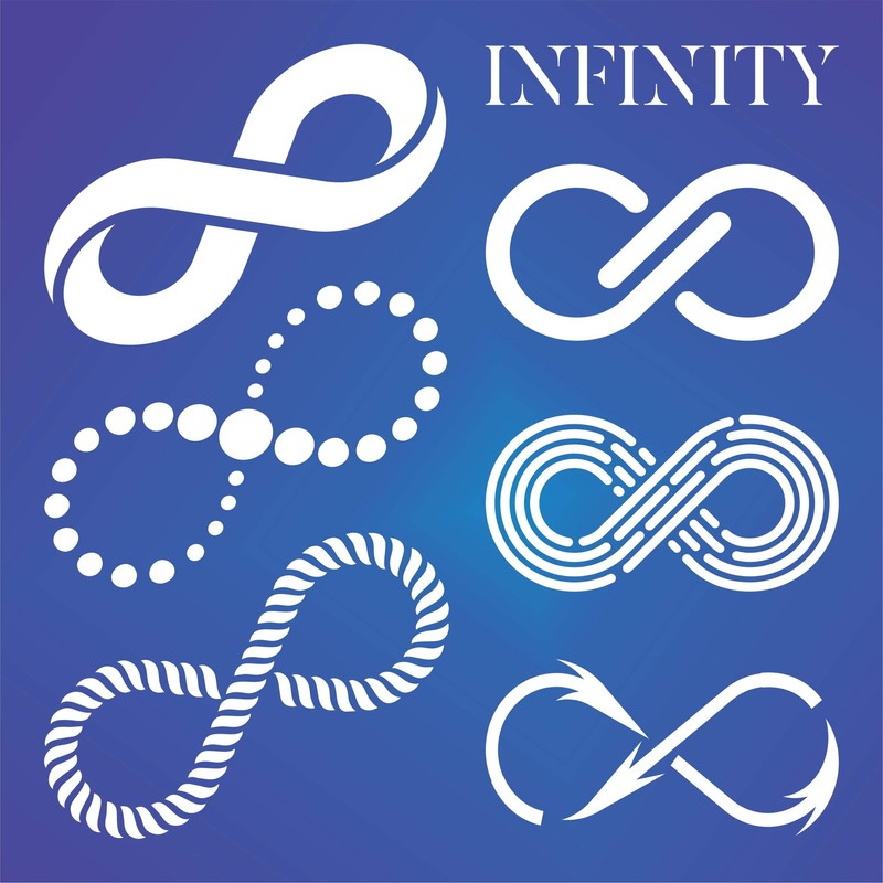Infinity Stencil, 4.5 x 4.5 pulgadas, 6 símbolos de infinito