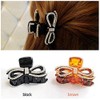 Ruihfas 2Pcs Small Rhinestones Bow Hair Claws Jaw Clips Ponytail