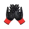 Ecoshine Supplies 24 Pairs work Gloves Red Nitrile Coated Gloves,