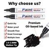 DAPAWIN Black Paint Pen Permanent Marker Waterproof -4 Black paint