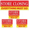 Fiwochic 4 Pcs Store Closing Everything Must Go Banner Signs