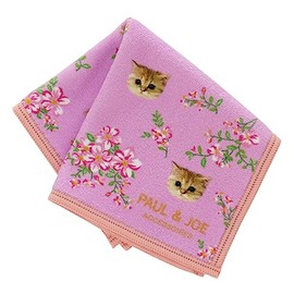 Paul & Joe PAUL & JOE ACCESSOIRES 107167-0002-01 Women's Handkerchief (Purple) Smartphone/Glasses Wipe, Mini Handkerchief, Microfiber, 7.9 inches (20 cm)
