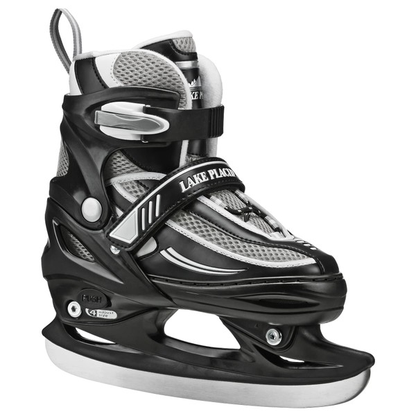 Summit Boy's Adjustable Ice Skate Black/White Medium (1-4)