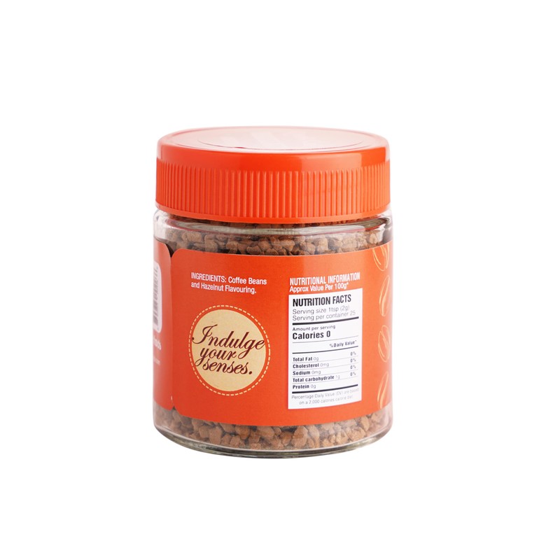 QuikCafe Freeze Died Hazelnut Coffee – 10 Count, Instant Herbal