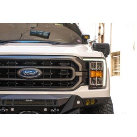 DV8 Offroad Adaptive Cruise Control Relocation Bracket for 2021-2023 Ford F-150 | Relocates ACC Bracket to Grille | Adjustable | Compatible w/ DV8 Bumpers & Most Aftermarket Bumpers | Steel
