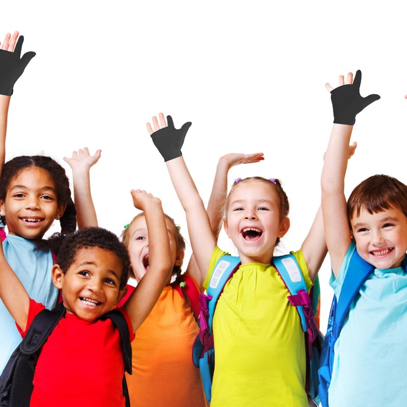 Kuskins 4 Pcs Thumb Sucking Guard Gloves for Kids Ages